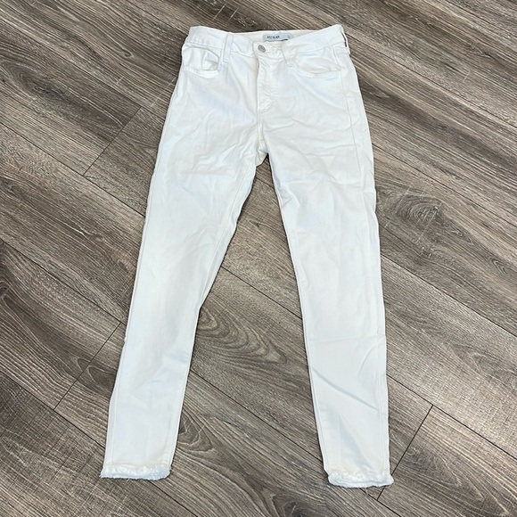 JUST BLACK White size 26 Raw Frayed Hem Skinny Jean - Picture 1 of 5